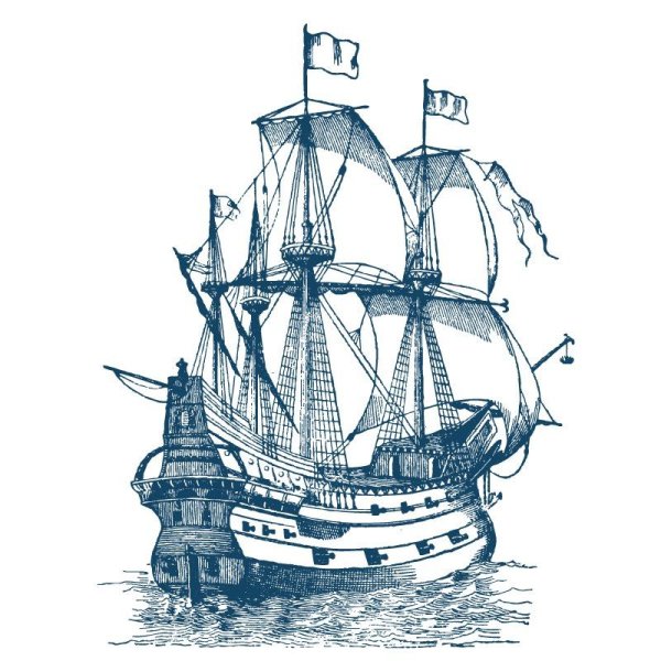 Стилизованный парусный корабль