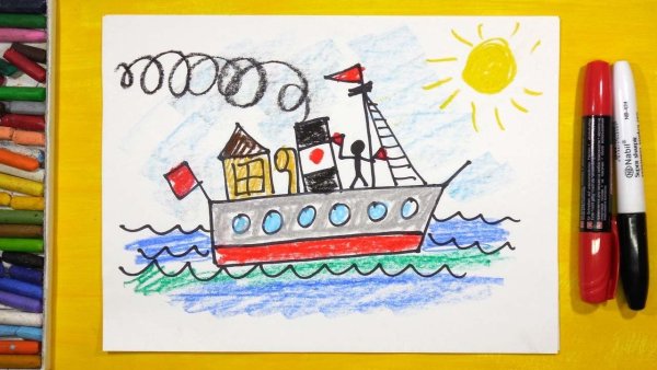 Рыба кит папа рисует