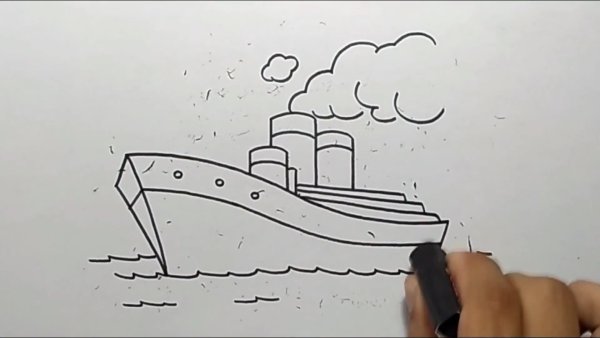 Корабль рисунок