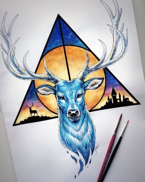 Картинки оленя для срисовки