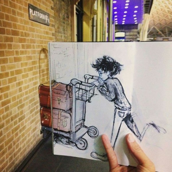 Рисунки маркерами Гарри Поттер