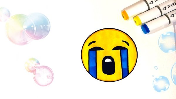 Рисунки фломастерами легкие смайлики эмодзи