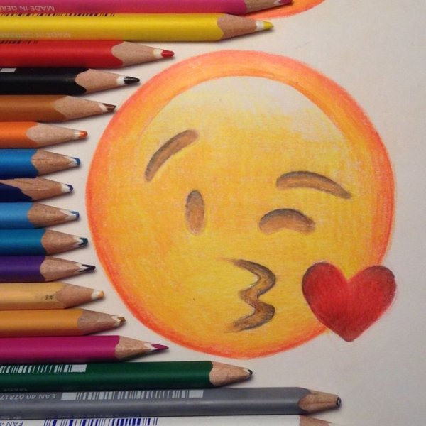 Рисунки маркерами смайлики