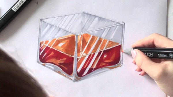 Стекло маркерами скетч