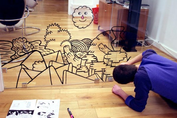 Стекло для рисования маркером