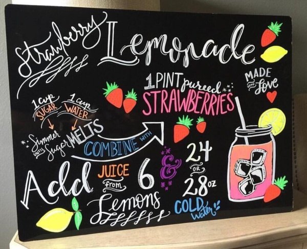 Красивая грифельная доска