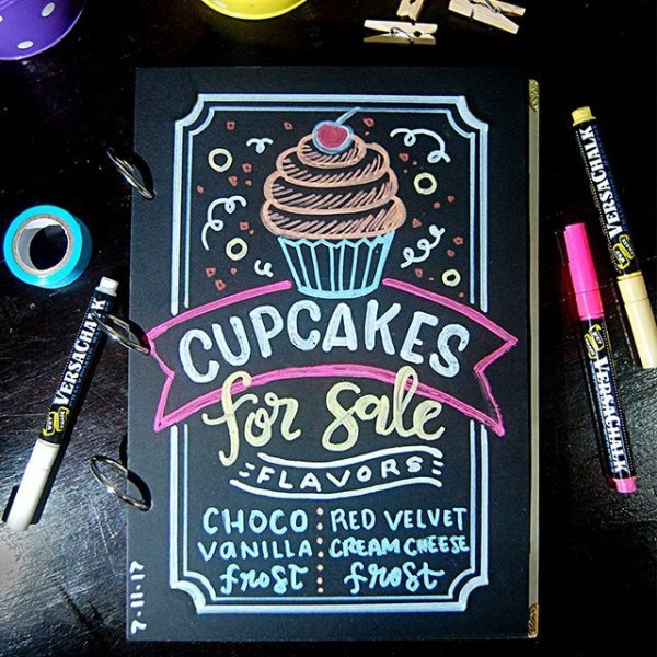 Надпись меловым маркером