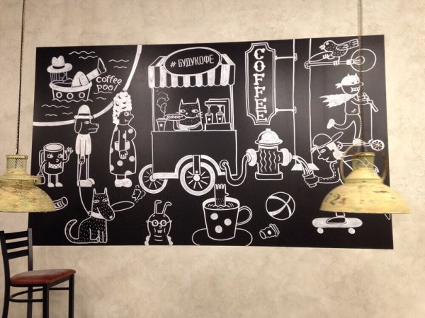 Грифельная доска для кафе