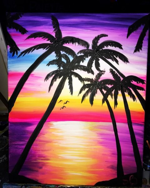 Правополушарное рисование пальмы