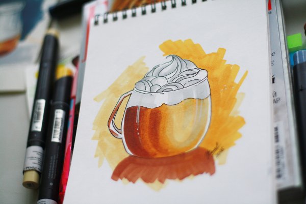 Интересные скетчи маркерами