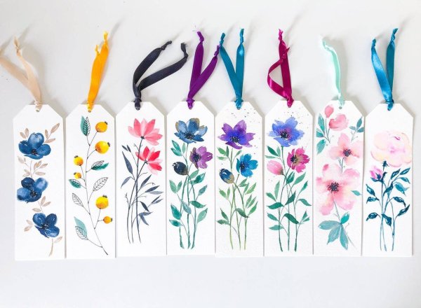 Закладки для книг красками