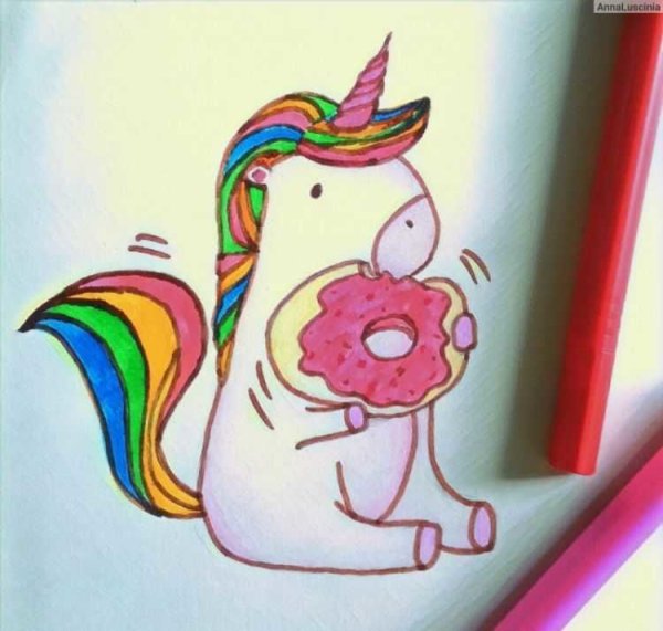 Единорог маркерами