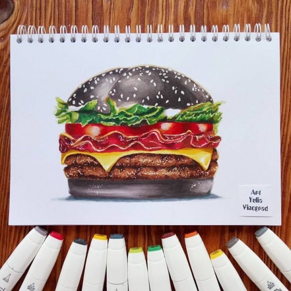 Скетчинг гамбургер