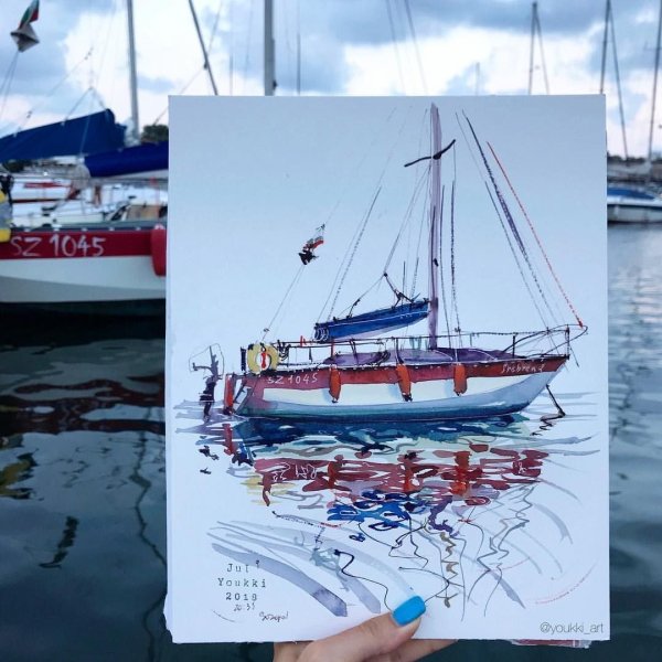 Скетчинг корабль