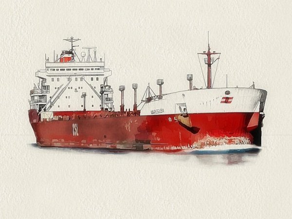 Корабль маркерами