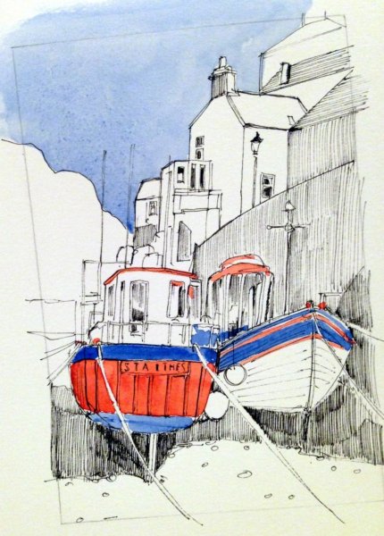 Скетчинг корабль