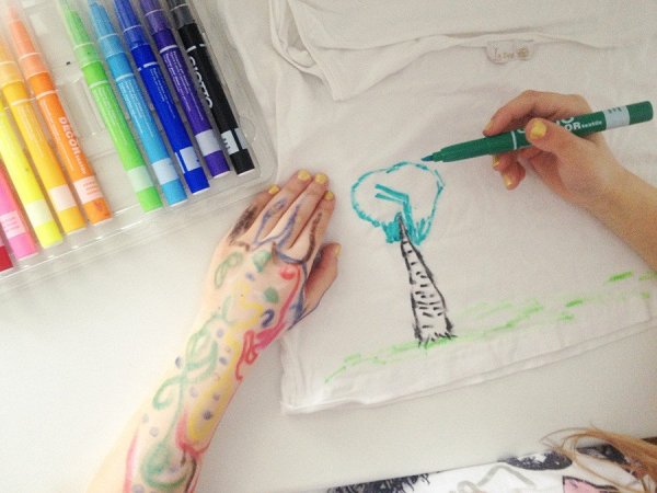 Рисунки специальными фломастерами