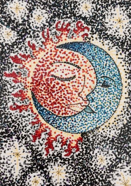 Техника пуантилизм точечная живопись