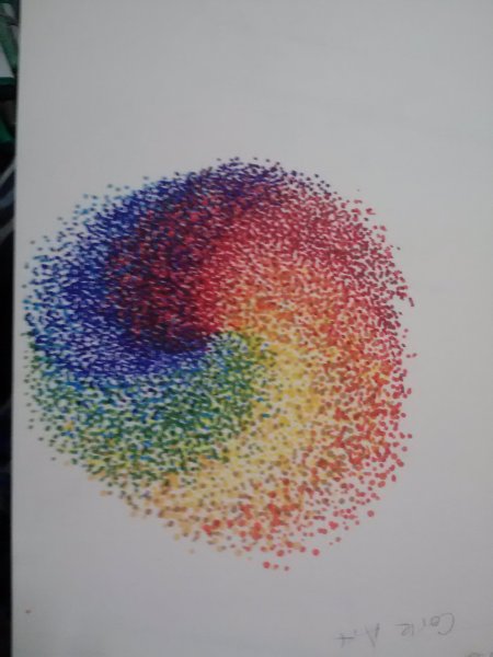 Точечный рисунок фломастерами