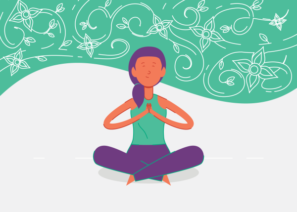 Йога стрейч рисунок