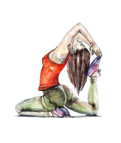 Фитнес акварель