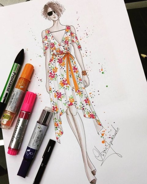 Скетчи маркерами