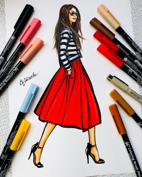 Скетчинг для дизайнеров одежды