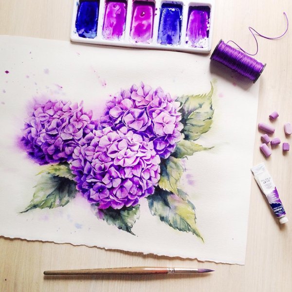 Сиреневая акварель