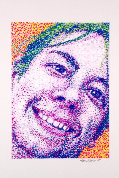 Точечная живопись пуантилизм черепаха