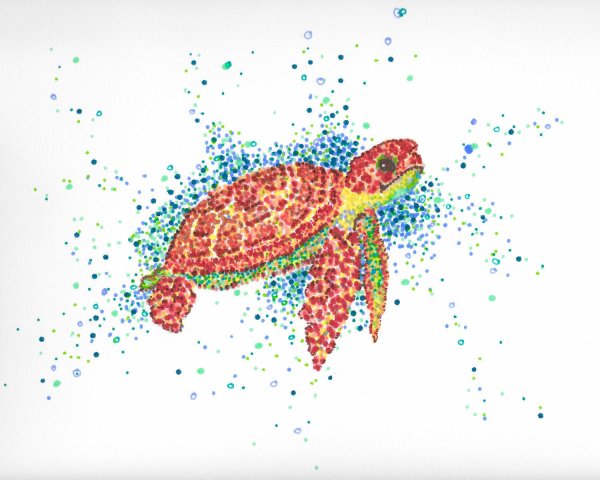 Точечная живопись пуантилизм