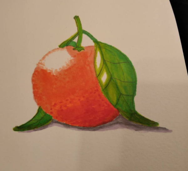 Мандарины фломастерами