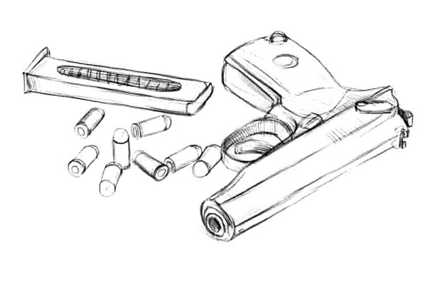 Чертёж пистолета Colt 1911