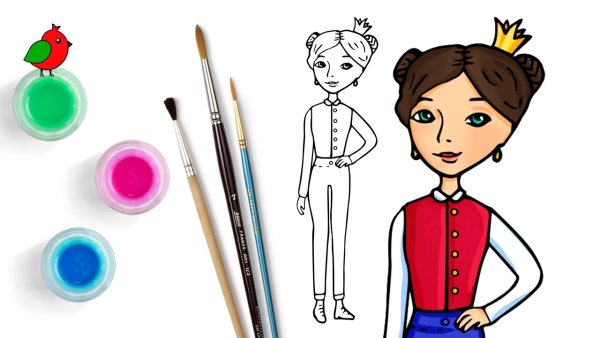 Рисование в подготовительной группе Царевна лебедь