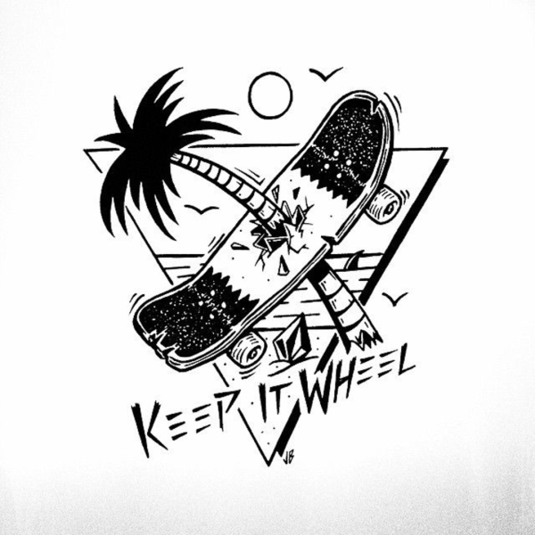 Скейт тату эскиз