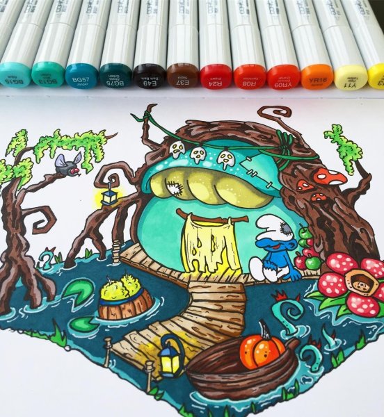 Монстрики маркерами