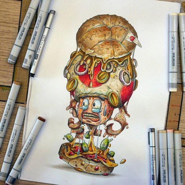 Монстр маркерами