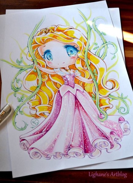 Принцессы маркерами