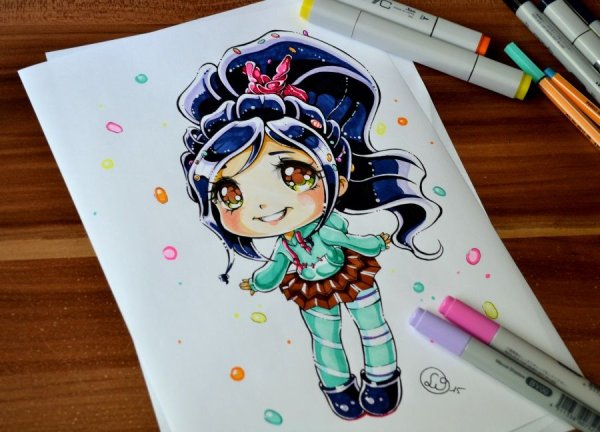 Принцессы маркерами