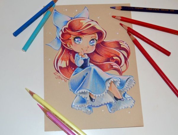 Принцессы Дисней маркерами