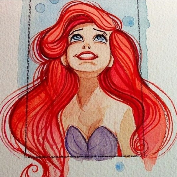 Диснеевские принцессы маркерами