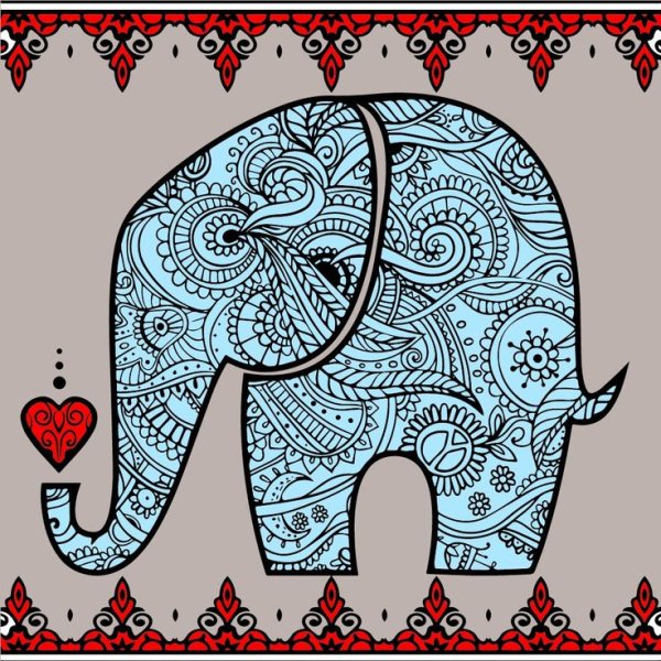 Раскрашенный слон