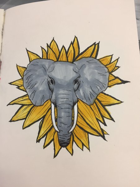 Слоник маркерами