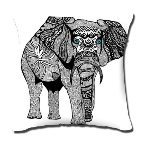 Тату слона в стиле Графика