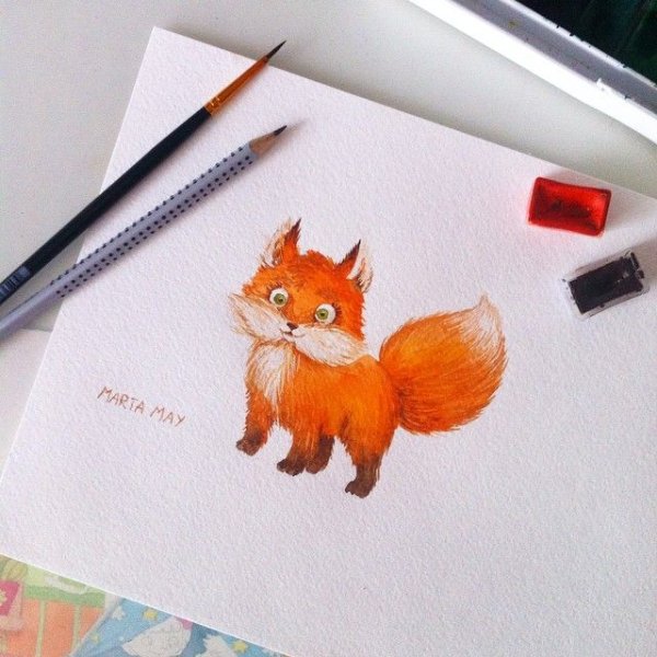 Лисенок фломастеры