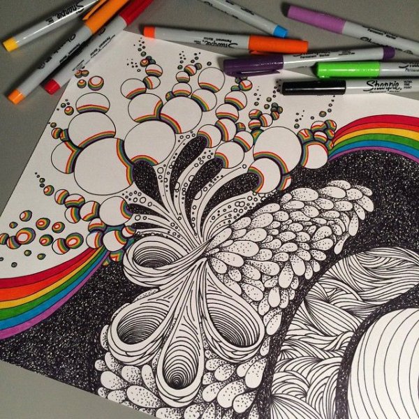 Рисунки Sharpie фломастерами