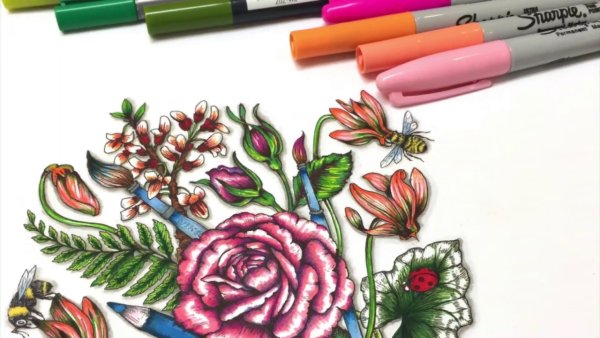 Рисунки Sharpie фломастерами