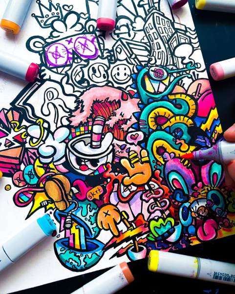 Принцессы Дисней маркерами