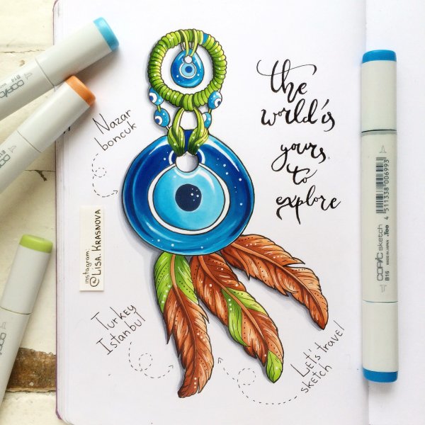 Рисунки Sharpie фломастерами