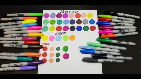 Рисунки маркерами резинка для волос