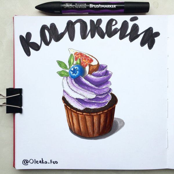 Как рисовать кексик для скетчинга